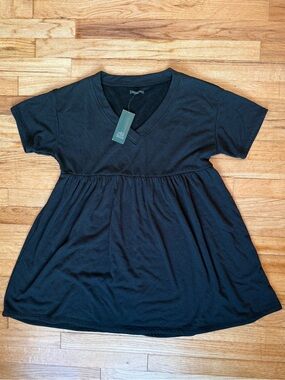 NWT wild fable Black Medium V-Neck Babydoll Top